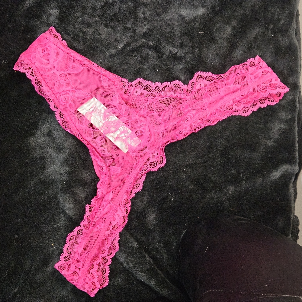 Victoria's Secret Hot Pink Lace Panties
